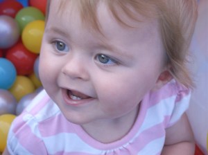 The picture of Hannah, taken by Alisha, which we had printed on canvas for our front room!