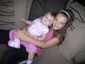 August, 2008: Alisha and Hannah chilling after a hard days entertainment!
