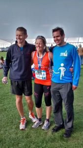 Myself, Leanne and Gaz. Stiff, smelly, but happy.